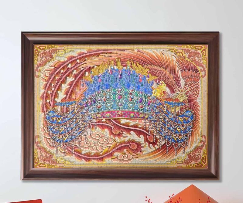 Priceces-The Coronet with Nine Dragons and Nine Phoenixes (1) Priceces-1000pcs Jigsaw Puzzle-The Coronet with Nine Dragons and Nine Phoenixes