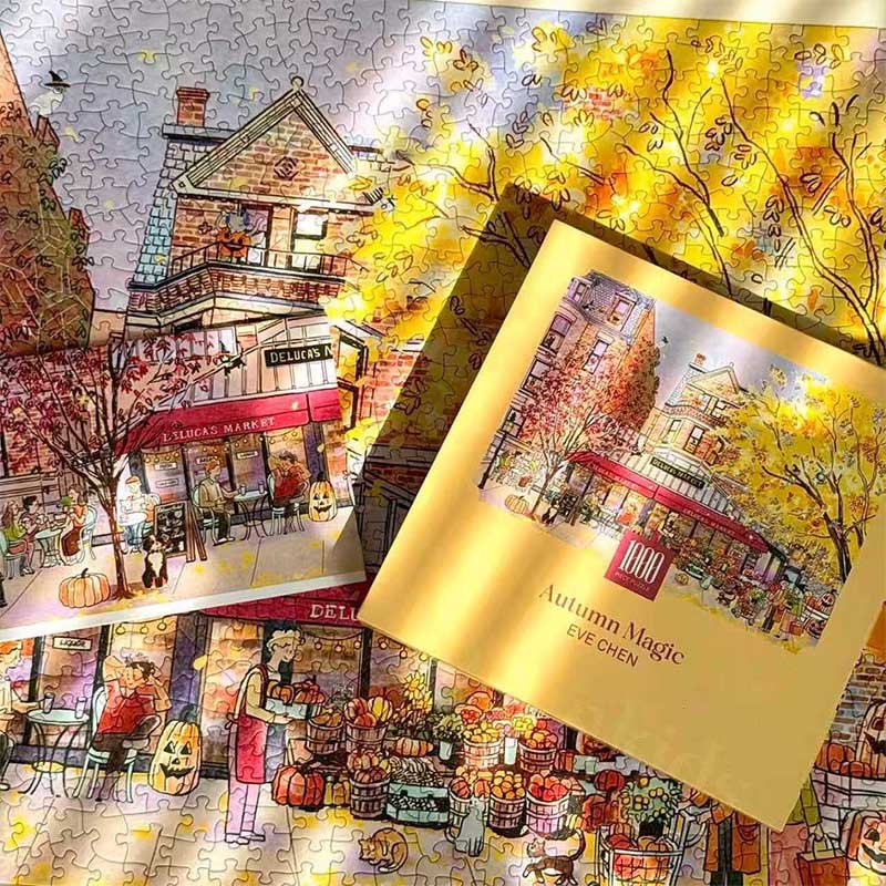 Puffinkids-1000 Piece Irregular Cut Puzzle-Autumn Magic