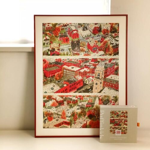 Puffinkids-Autumn Townscape (1) Puffinkids-1000 Piece Puzzle-Autumn Townscape