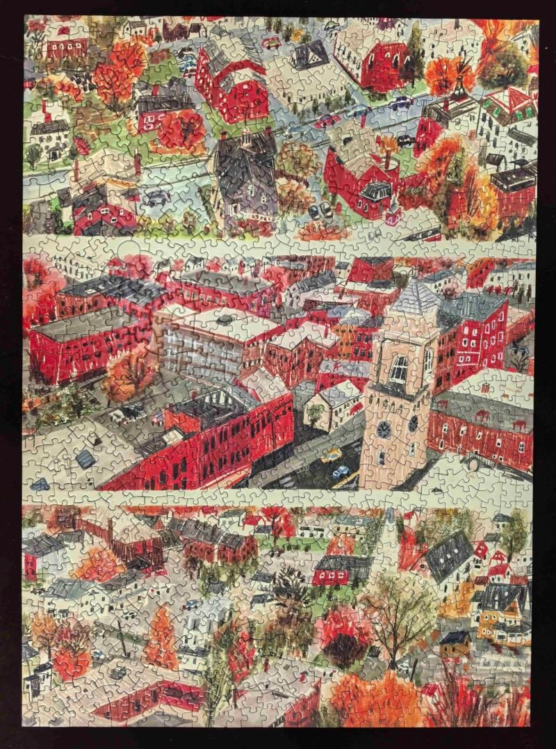 _cuva Puffinkids-1000 Piece Puzzle-Autumn Townscape