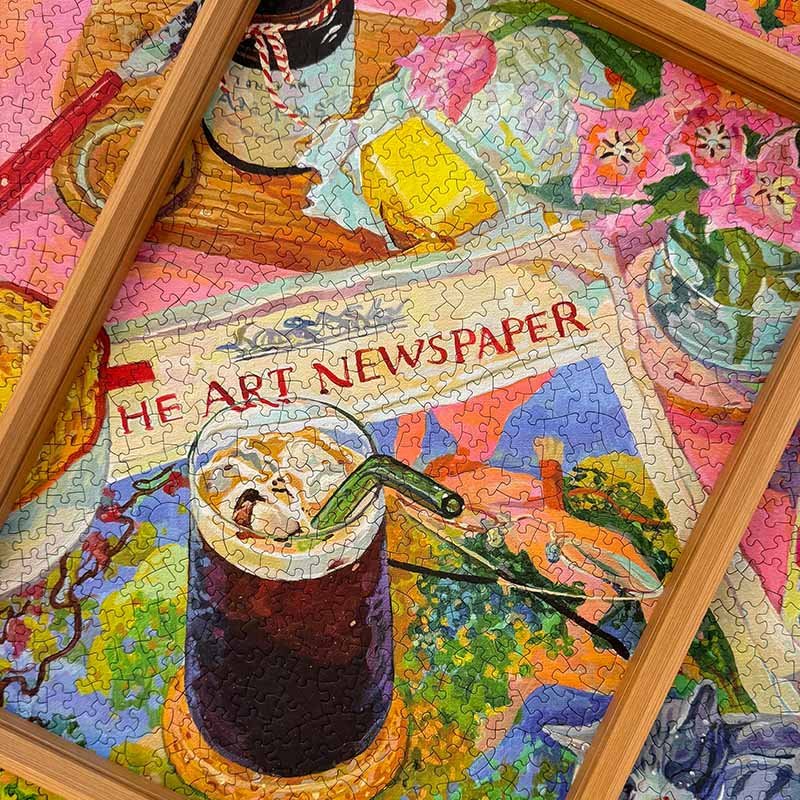 Puffinkids-Breakfast Art Museum (1) Puffinkids-1000 Piece Irregular Cut Puzzle-Breakfast Art Museum