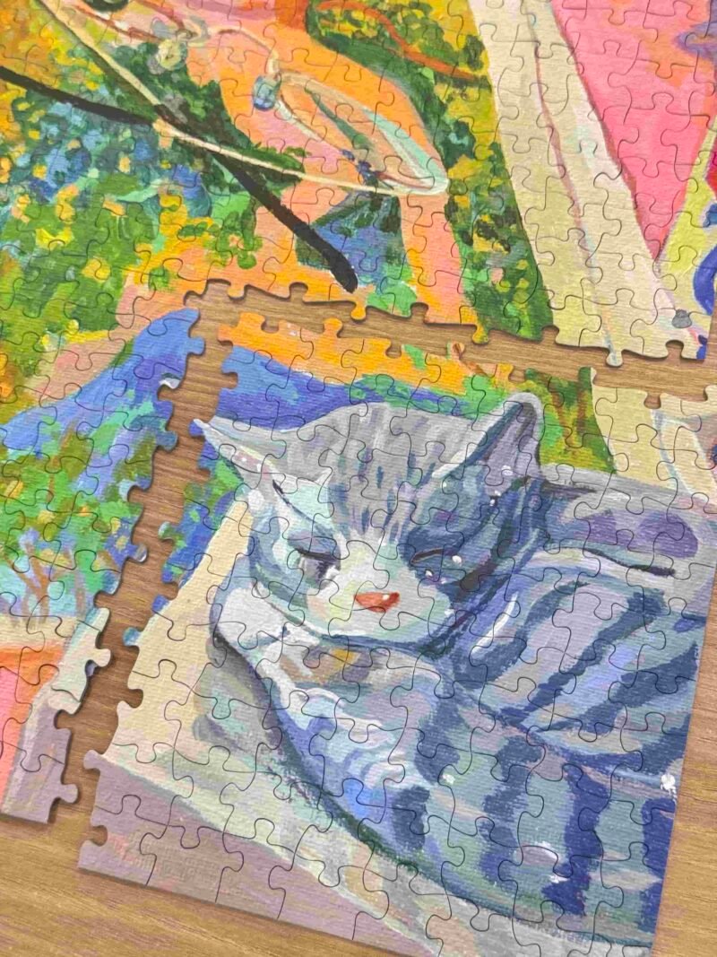 Puffinkids-Breakfast Art Museum (5) Puffinkids-1000 Piece Irregular Cut Puzzle-Breakfast Art Museum