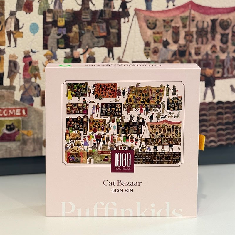 Puffinkids-1000 Piece Irregular Cut Puzzle-Cat Bazaar