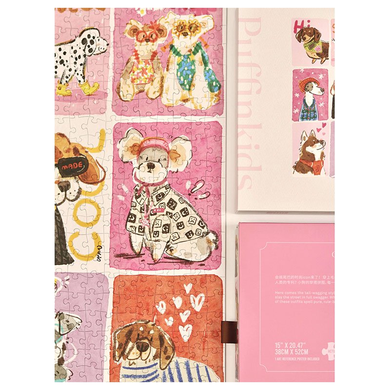 Puffinkids-500 Piece Puzzle-Chic Pups