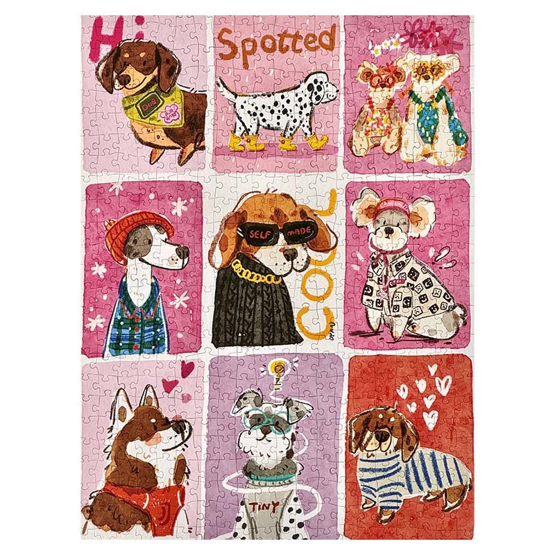 Puffinkids-500 Piece Puzzle-Chic Pups