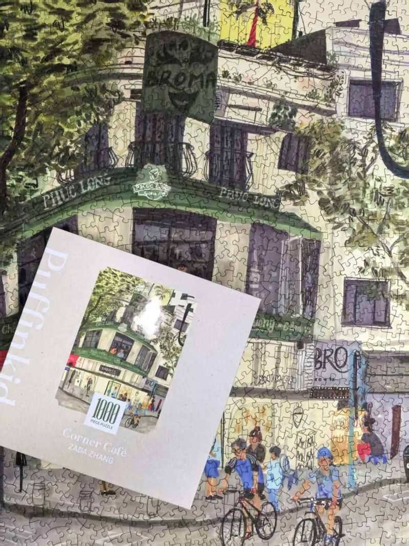 Puffinkids-1000 Piece Irregular Cut Puzzle-Corner Cafe