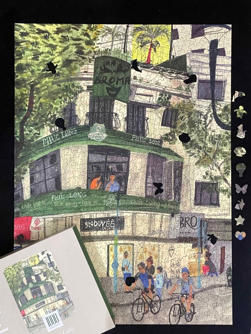 Puffinkids-1000 Piece Irregular Cut Puzzle-Corner Cafe