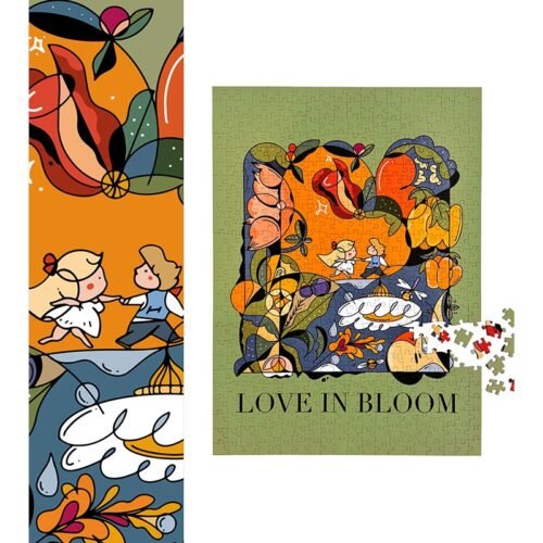 Puffinkids-Love in Bloom (1) Puffinkids-500 Piece Puzzle-Love in Bloom
