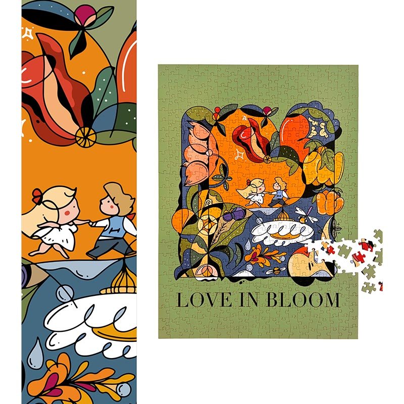 Puffinkids-Love in Bloom (1) Puffinkids-500 Piece Puzzle-Love in Bloom