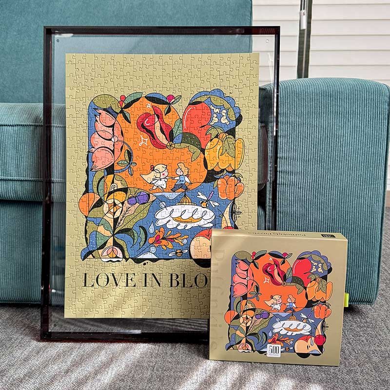 Puffinkids-Love in Bloom (2) Puffinkids-500 Piece Puzzle-Love in Bloom