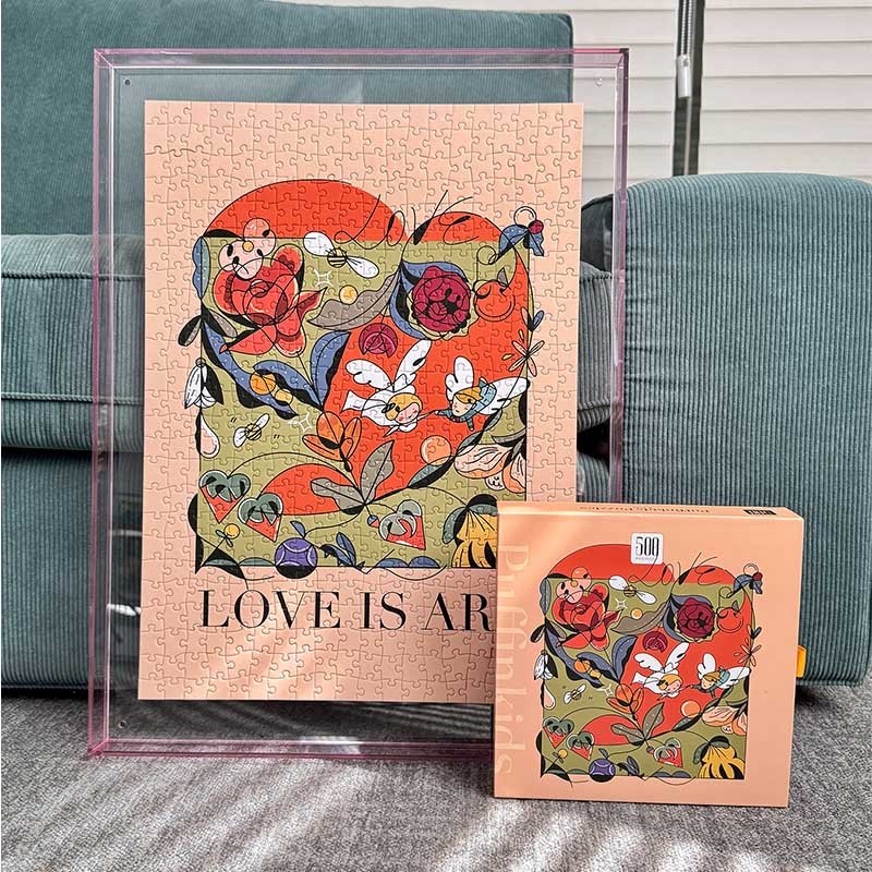 Puffinkids-Love is Art (1) Puffinkids-500 Piece Puzzle-Love is Art