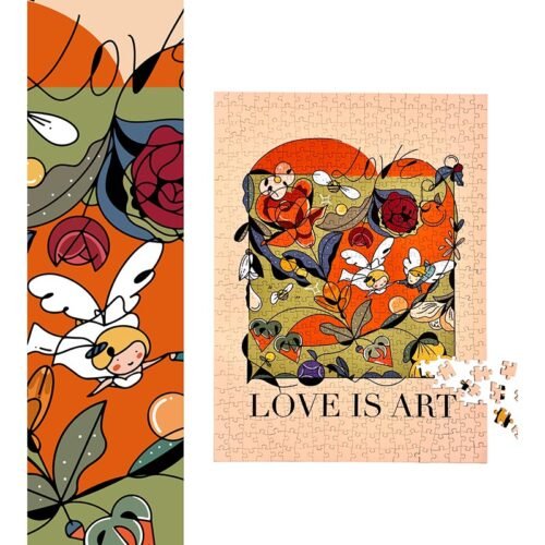 Puffinkids-Love is Art (2) Puffinkids-500 Piece Puzzle-Love is Art