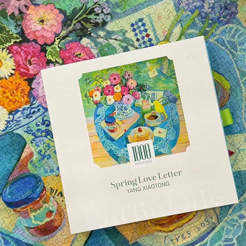 Puffinkids-1000 Piece Irregular Cut Puzzle-Spring Love Letter