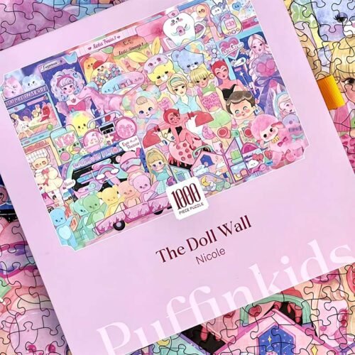 Puffinkids-The Doll Wall (1) Puffinkids-1000 Piece Irregular Cut Puzzle-The Doll Wall