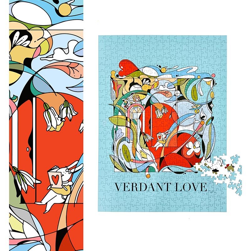 Puffinkids-Verdant Love (2) Puffinkids-500 Piece Puzzle-Verdant Love