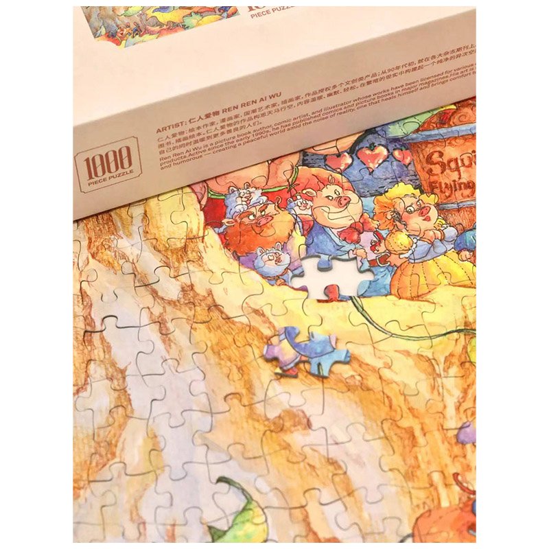 Puffinkids-1000 Piece Irregular Cut Puzzle-Winter Serenade