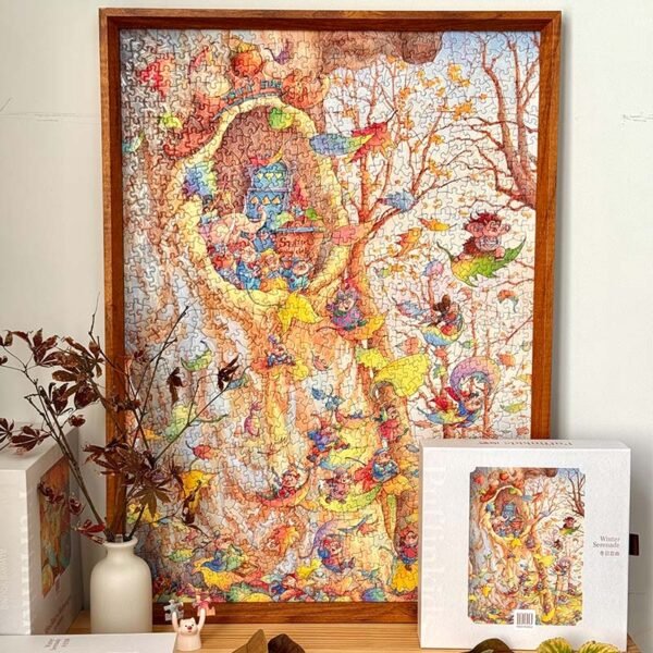 Puffinkids-1000 Piece Irregular Cut Puzzle-Winter Serenade