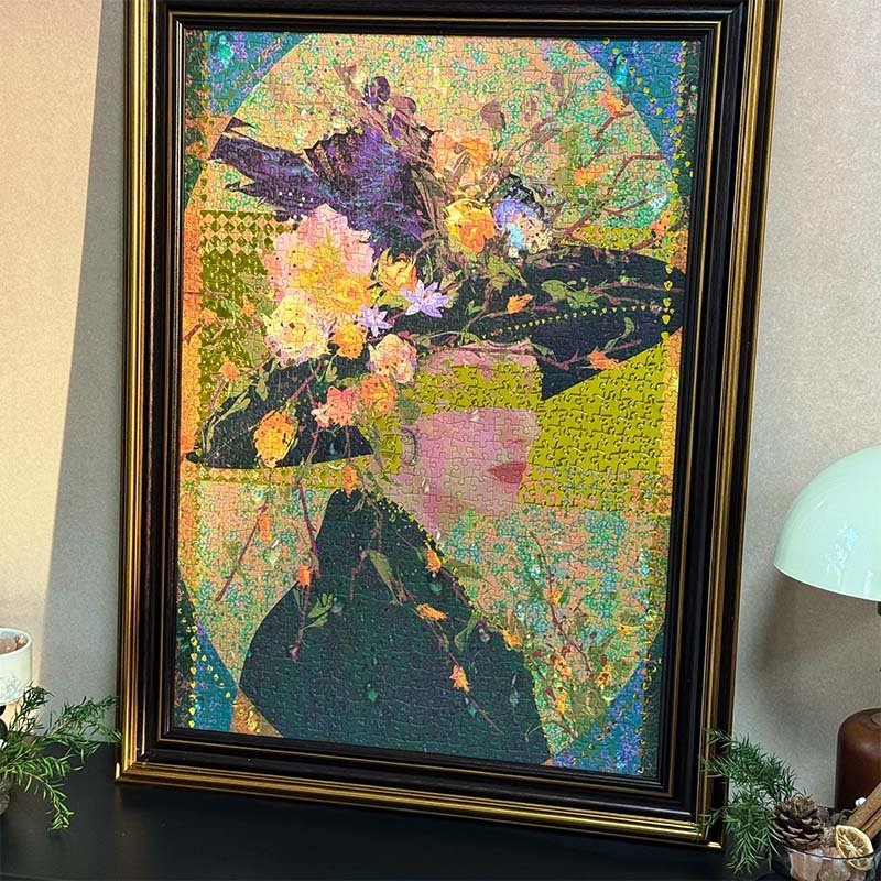 Puzplaz-Under the Mask (4) PuzPlaz-1000pcs Jigsaw Puzzle-Under the Mask(Gold Foil)