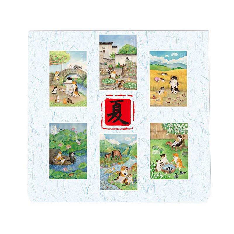 Tutudingdang-24 Solar Terms-Summer (2) TuTuDingDang-24 Solar Terms Cat Puzzle-Summer-300pcs*6 Boxes