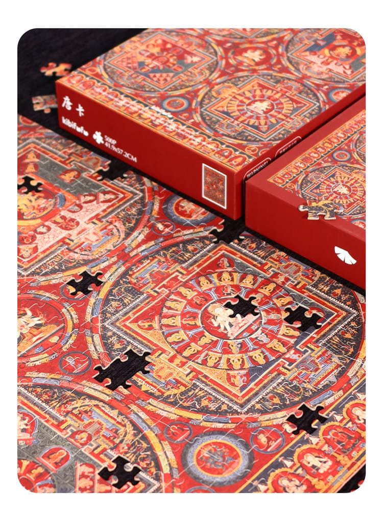 Kibifufu-500pcs Jigsaw Puzzle-A Painted Scroll of Tibetan Buddhist Charm