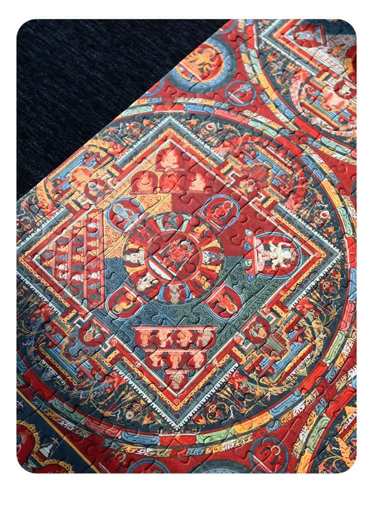 Kibifufu-500pcs Jigsaw Puzzle-A Painted Scroll of Tibetan Buddhist Charm