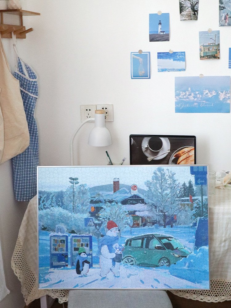 Almost Full Puzzle-Snowy Day (2) Almost Full-1000pcs Jigsaw Puzzle-Snowy Day