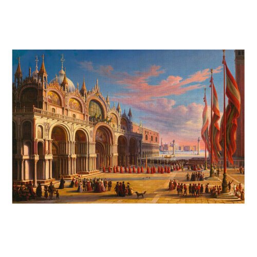 Bayby-Piazza San Marco, Venice Discontinued-Bayby Fabric-Finish Puzzle with Resin Core-Piazza San Marco, Venice-1000pcs