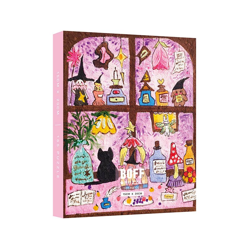 Boff 165pcs Puzzle-Travelling Black Cat (1) Boff Travelling Cat Puzzle-165pcs-Pink Dream