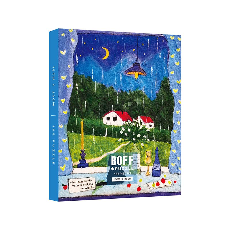 Boff 165pcs Puzzle-Travelling Black Cat (7) Boff Travelling Cat Puzzle-165pcs-Raining