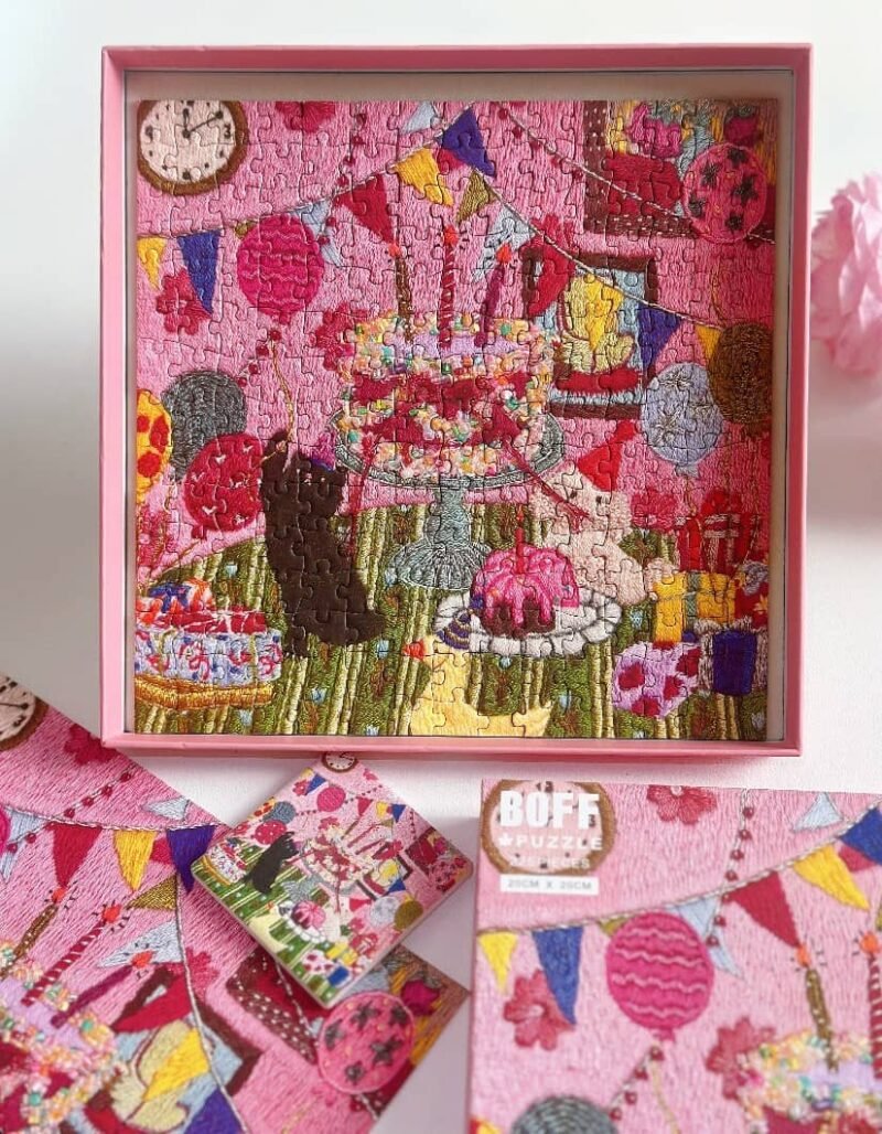 Boff Embroidery Puzzle-225pcs-Happy Birthday (1) Boff Embroidery Like Puzzle-225pcs Puzzle-Happy Birthday