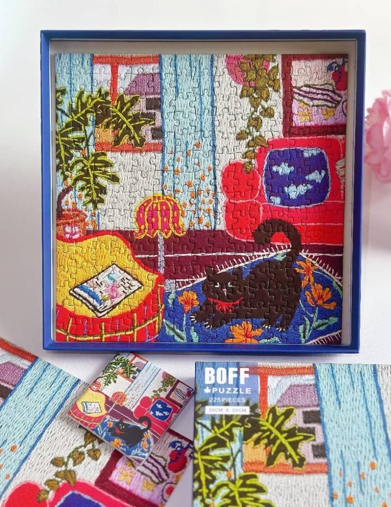 Boff Embroidery Puzzle-225pcs-Happy Gathering (2) Boff Embroidery Like Puzzle-225pcs Puzzle-Happy Gathering