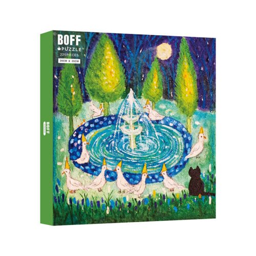 Boff Magic Black Cat Puzzle-225pcs-Duck Fountain Boff Magic Cat Puzzle-225pcs-Duck Fountain