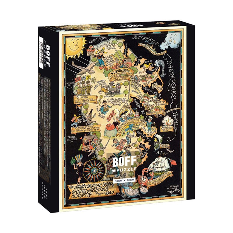 Boff Puzzle-Map of Anne Arundel County (1) Boff-1000pcs Jigsaw Puzzle-Map of Anne Arundel County