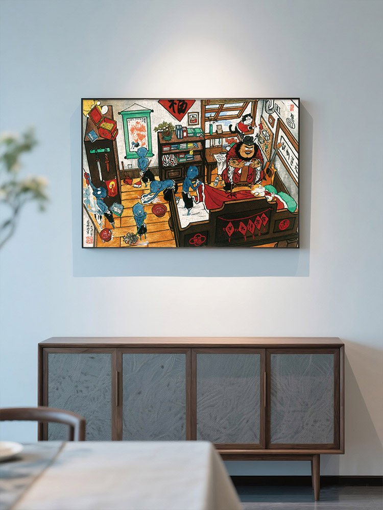 Happy Puzzle-1000 Piece Puzzle-Zhongkui Spring Cleaning