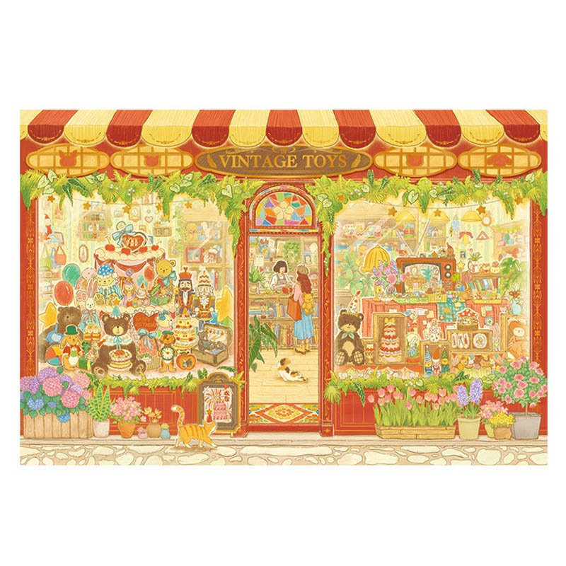 Momibook-1000 Piece Jigsaw Puzzle-Vintage Toys(Gold Foil)