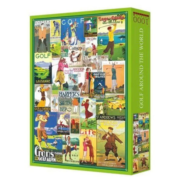 Discontinued-PJLT-1000pcs Jigsaw Puzzle-Golf Around The World