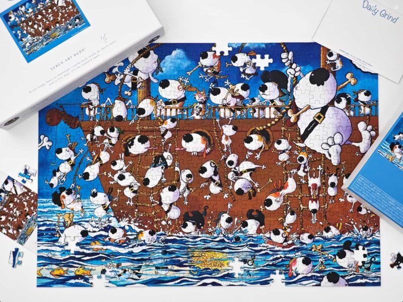 Sailing Dogs Seren Art-500 Piece Puzzle-Sailing Dogs