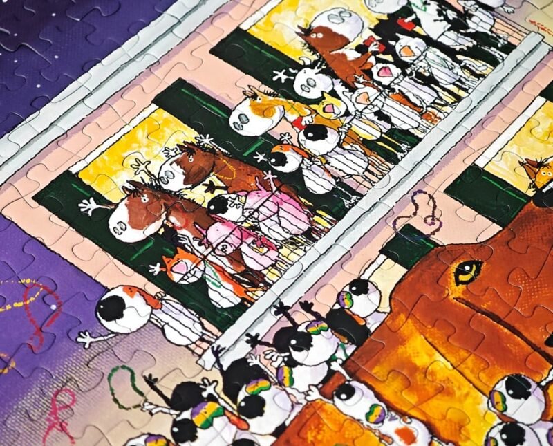 Seren Art-500 Piece Puzzle-Holiday Dogs