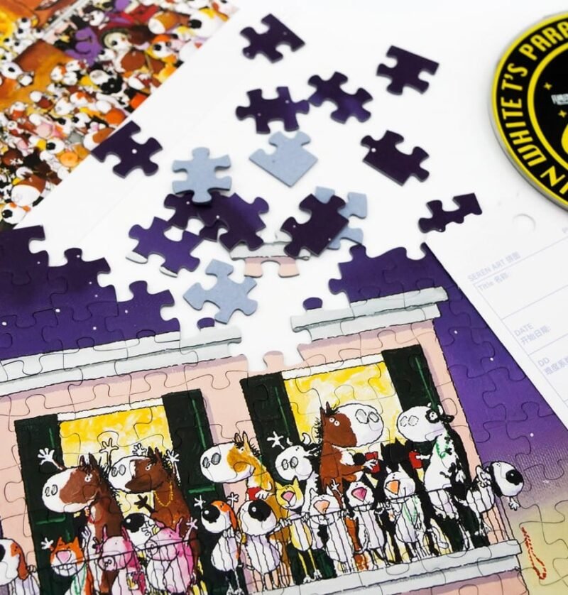 Seren Art-500 Piece Puzzle-Holiday Dogs