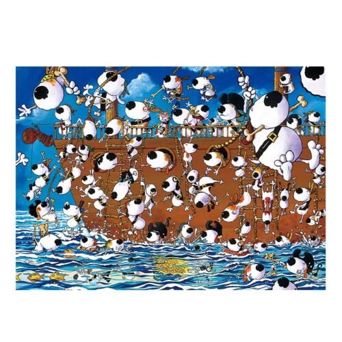 Seren Art-500 Piece Puzzle-Sailing Dogs