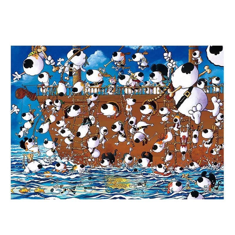 Seren Art-Work Dogs (3) Seren Art-500 Piece Puzzle-Sailing Dogs