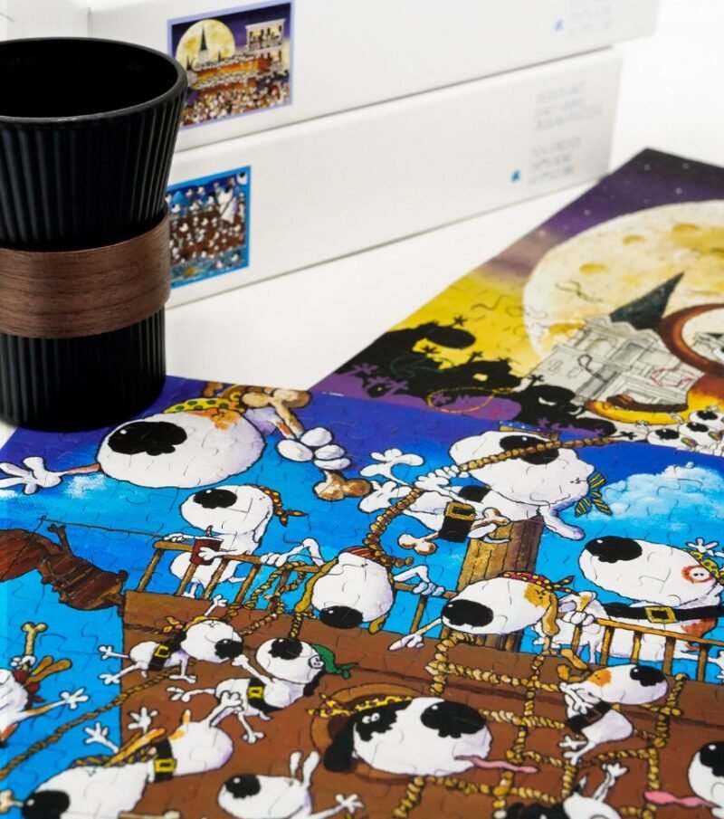 Seren Art-500 Piece Puzzle-Holiday Dogs