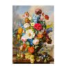 Discontinued-Bayby Fabric-Finish Puzzle with Resin Core-Still Life with Flowers and Fruit-1000pcs