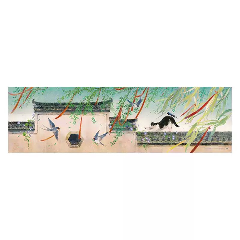 Toi-Swallow-Pair in the Misty Rain (1) Toi-588pcs Jigsaw Puzzle-Swallow-Pair in the Misty Rain