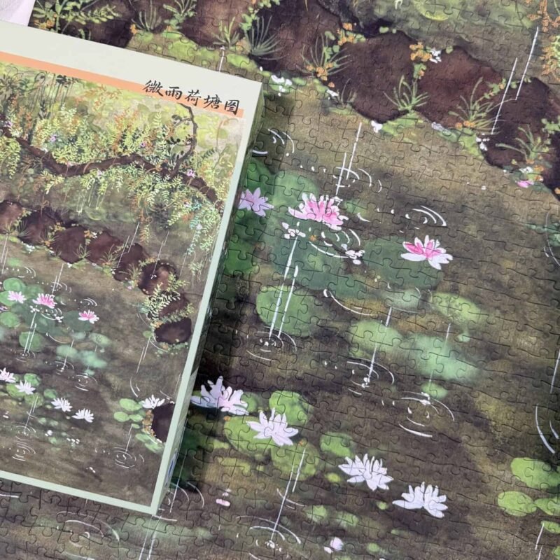 TuTuDingDang-1000 Piece-Picture of a Lotus Pond in Light Rain