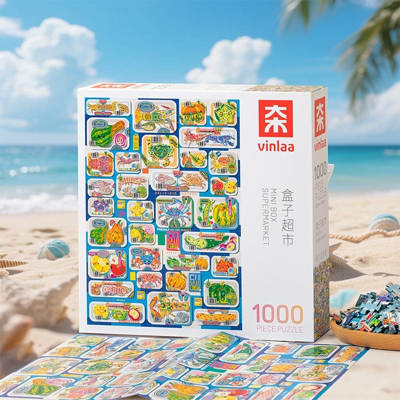 Vinlaa-1000pcs Jigsaw Puzzle-Mini Box Supermarket