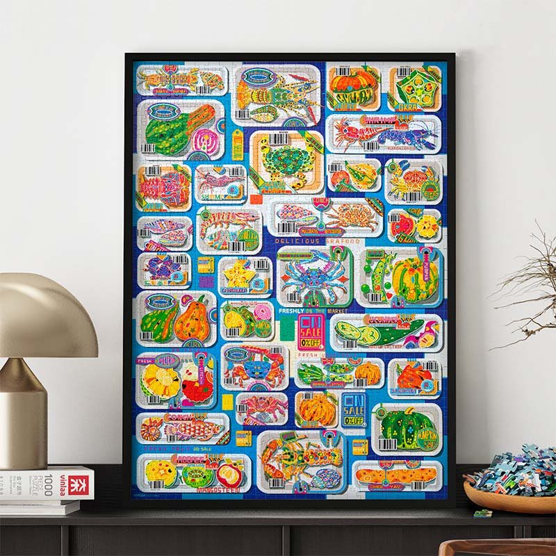 Vinlaa-1000pcs Jigsaw Puzzle-Mini Box Supermarket