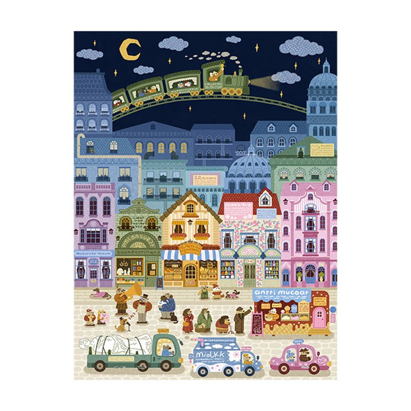 3djp/Pintoo Jigsaw Puzzles 252pcs-Sky Train