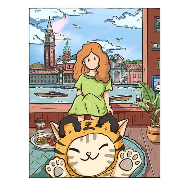 Seren Art-130pcs Puzzle-Cat and Me