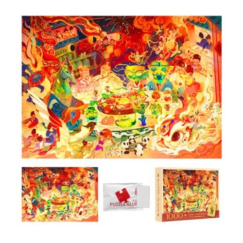 Dream Friends-1000 Jigsaw Puzzle-Treasures Reunion(Glow-in-the-dark, Gold Foil）